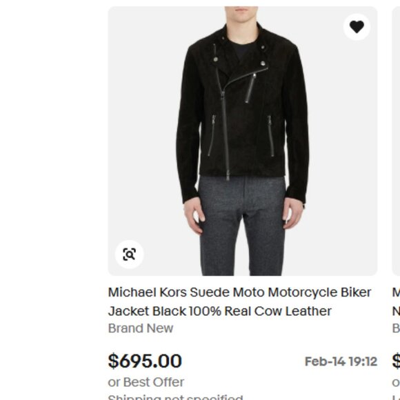 Michael Kors Black Suede Moto Biker Jacket - size XXL - Picture 10 of 10